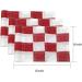 Checkered Golf Flags 8x6 Mini Putting Green Flags - 3 Pack Red/White Pin Flags | 420D Nylon Yard, Indoor, Outdoor Backyard Garden Flags - Buy Online on SooperMarket.com