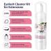 150ml Eyelash Extension Cleanser Kit | Kioooki Lash Shampoo with USB Mini Fan Brush & Makeup Remover Pad - Portable & Efficient Care for Lash Extensions - Buy Online on SooperMarket.com