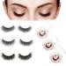 CHNLML Reusable Self-adhesive Eyelashes Self Adhesive Eyelashes Reusable Self Sticking False Eyelashes No Glue with Natural Look 3 Pairs(6PCS)Three Different Types Waterproof Long Style Lashes for Women