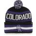 '47 Colorado Rockies Mens Womens Bering Cuff Knit Stretch Fit Black Team Color Logo Beanie