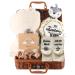 Newborn gift tobogganing baby gift set baby gift boy baby gift girls 7 in 1 set - with blanket ceiling cloth wooden rattles with elephant pendants bibs socks souvenir box milk white