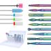 14 Pieces Nail Drill Bits Set Professional Nail Bits Filing Acrylic Carbide Ceramics Electric Nail Drill Kit for Home Salon Cuticle Polishing Bits Diamond Efile Nail Bit Nails Accessories