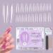 Saviland Long Coffin Soft Gel Nails Tips Kit   500PCS Full Cover Nails Tips Gel x Nails Clear Fake Nails Tips Nail Repair Nail Extension False Gel Nails Tips Manicure Starter Kit for Nail Art Salon Use Home DIY A1-Full C...