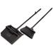 Duo-Pan Plastic Lobby Pan and Duo-Sweep Broom Combo | 36 Overall Length x 11-51/64 Width | Black - Buy Online on SooperMarket.com