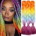 Tess Braids Extensions Blue 60 cm 3 Pack Jumbo Braids Kanecalon Kunsthaar For single-laid Box Braids Hair extension Braid 100g/bundle OMBRE HAIR BRAIDS Extension (3 pieces/money/blue/red) 60 cm (3 pieces) orange/blue/blue/Red