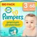 Pampers Premium Protection Size 3 68 Nappies 6 kg - 10 kg (Old Version)