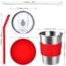 Kids Cups with Straw and Lid - 5 Pack 12oz Stainless Steel Tumbler Set | Spill Proof, Unbreakable Water Glasses for Toddler, Children, Adults | BPA-Free Sippy Mug with Coasters - Indoor/Outdoor - Buy Online on SooperMarket.com