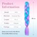 Tess Braids Extensions - Light Purple/Blue Jumbo Kanekalon 60cm Ombre Hair Braid (100g) for Box Braids - 1 Piece - Buy Online on SooperMarket.com