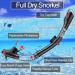 Snorkel Mask Set - Anti-Fog 180 Seaview, Dry Snorkel, Mesh Bag | For Kids & Adults - Scuba Diving, Swimming Training Gear in Black - Buy Online on SooperMarket.com