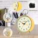 Tenock Retro Alarm Clock - Silent Loud for Deep Sleepers Night Light & Snooze Battery Operated Radiation-Free Yellow - Ideal for Bedroom & Living Room - Buy Online on SooperMarket.com