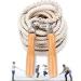 Leapbeast long jump rope multiplayer rope jump rope with wooden handle for school sports outdoor activities fitness & training 5m/7m/10m