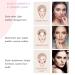 PINK GOLD Highlighter Makeup Palette - Shimmer Contour Powder for Brightening & Long-Lasting Illumination with Mirror - Cheek Highlighter Makeup - Buy Online on SooperMarket.com
