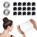 30 pieces of invisible hair grids hair grid elastic hair network bun for women girls hair node production ballet dances (black)