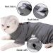 HEYWEAN Cat Recovery Suit After Surgery E-Collar Alternative Pet Medical Surgical Shirt Breathable Home Long Sleeve Cat Clothing L (Pack of 1) Grey - Buy Online on SooperMarket.com