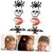 ABOOFAN 4 Pairs Halloween Hair Clips Spider Hairpin Bat Hair Clip Gothic Hair Accessories Goth Hair Clips Clips for Hair Ghost Spider Skull Hair Barrette Issue Card Felt Iron - Buy Online on SooperMarket.com