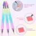 Bewudy 3 Pcs Nail Rhinestone Picker Dotting Pen Set | Dual-ended Wax Pencil Tool for Nail Art DIY Decoration | Jewelry Dotting Pen in Blue Pink Purple - Buy Online on SooperMarket.com