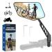 Coicer bike mirror on the left with extra large mirror area - 360 adjustable bike mirror for e -bike & e -scooter handlebar - rear view mirror compatible with all models (left)