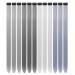 12 Pcs Colored Hair Extensions Colorful Clip in Hair Extensions 22 inch Synthetic Straight Hair Extensions for Kids Girls Women Cool