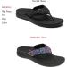 SOLLBEAM Women's Orthotic Comfort Flip Flops with Arch Support & Heel Cup - Black Reflective - Size 9 - Buy Online on SooperMarket.com