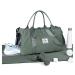 Gym Bag Womens Mens with Shoes Compartment and Wet Pocket,Travel Duffel Bag for Women for Plane,Sport Gym Tote Bags Swimming Yoga,Waterproof Weekend Overnight Bag Carry on Bag Hospital Holdalls A21-Dark Green (Large )