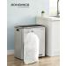 SONGMICS 30L Drawstring Garbage Bags - Custom Size 90 Pack (2 Rolls) - White KRB30A02 | Eco-Friendly & Durable Quality - Buy Online on SooperMarket.com