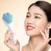 SHANPIN Handheld Silicone Face Scrubber Exfoliator - Soft Facial Cleansing Brush & Blackhead Remover (2 Pcs) - Waterproof Skincare Tool - Buy Online on SooperMarket.com
