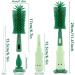 3 in 1 Bottle Brush Kit for Baby Bottles - Green - Buy Online on SooperMarket.com