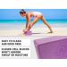 Clever Yoga 2 Pack Blocks and Strap Set - Lightweight High Density Foam Blocks (9x6x4 Inches) & 8FT Cotton Strap for Yoga Beginners - Purple - Buy Online on SooperMarket.com