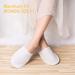 AQUEENLY Spa Slippers 24 Pairs - Velvet Closed Toe Disposable Non-Slip Slippers for Men and Women - Ideal for Hotel, Home, Guest Use - White - Buy Online on SooperMarket.com