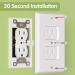6-Pack Self Closing Outlet Covers - White  Easy to Install Baby Proof Outlet Covers with 12 Clear Outlet Plug Covers for Child Electrical Safety - Baby Proofing Electrical Outlets Made Easy by Wittle - Buy Online on SooperMarket.com