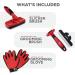 Professional Pet Grooming Kit with Self Cleaning Slicker Brush for Dogs & Cats | Reduces Shedding Fur | Includes Pet Hair Remover Gloves | Combo Gift Set - Buy Online on SooperMarket.com