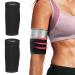 Angelkiss sauna arm shaper elastic arm compression 2 pieces arm shape trimmer slimming slimming arm sleeves sauna arm shaper for women men arms belt sport fitness sleeves (XXL/3XL black silver)