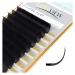 LashView eyelash extension single eyelashes 0.20mm D curl mix tray ellipse flat wrong super eyelashes soft application -friendly eyelash 0.20 d flat 1 piece (1 Pack)