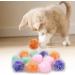 Cobee Large Cat Sparkle Ball Toys 12 Pieces 2 Inch Cat Pom poms Ball Furry Cat Toy Balls Kitten Pompom Ball Interactive Play Toy for Indoor Cat Kitten - Buy Online on SooperMarket.com