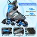 Adjustable Inline Skates with Light Up Wheels for Kids and Adults | Perfect for Indoor and Outdoor Skating | Blue | Big Kids/Youth/Adults - Buy Online on SooperMarket.com