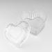 JND Professional Acrylic Liquid Monomer Dappen Dish + Lid Glass Crystal Bowl Nail Art Powder Cup (Filigree Heart)