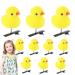 10 Duck Plush Hairpin Cute Yellow Duck Hair Clips Cartoon Duck Plush Hairpin Set - Soft Animal Hair Clips Hair Pins Fun Hair Accessories for Girls women Standard