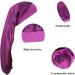 Firtink 3 Pcs Long Satin Bonnet Sleep Cap Set for Natural Hair - Black, Navy, Purple - Wide Elastic Band for Women - Extra Large Silk Bonnet for Night Sleep - Buy Online on SooperMarket.com