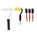 Juvale Foam Paint Brush Set - 5-Piece Sponge Paint Brush and Foam Trim Roller Set for Art, Wall, Paintings with Plastic Handle