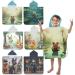 Aiorber Children's Bathing Poncho with Hood | 76x76cm Microfiber Towel | Ultra Soft & Absorbent Beach & Shower Towel | Perfect for Kids Ages 5-10 - Green Design - Buy Online on SooperMarket.com