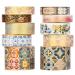AEBORN Gold Vintage Washi Tape - Foil Washi Masking Tape Set with Gift Box - Aesthetic Decorative Tape Perfect for Bullet Journal, Scrapbook, DIY Crafts AGorgeous art
