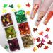 Fall Glitter Nail Sequins - Holographic Maple Leaf Nail Art Decorations | 6 Grids for Autumn & Winter Designs - Buy Online on SooperMarket.com