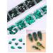 Kalolary Green Nail Rhinestones and Blue Crystal Gems Set - Nail Art Decoration Kit with Tweezer and Picker for DIY Acrylic Nails - Buy Online on SooperMarket.com