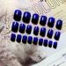 Siusio 24-Piece Black Gradient Artificial Nails Set - Full Cover Short Gel-Art with Royal Blue Jewelry Top Coat for Women & Girls - Buy Online on SooperMarket.com