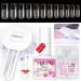 Saviland Gel x Nail Kit Soft Gel Nail Tip and Glue Gel Kit with Gel x Nail Glue 240pcs Half Matte Medium Square Nails Handheld U V Nail Lamp Nail Tools Nail Extensions Set Starter Gift for Women DIY A2-Medium Square Gel ...