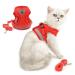 Ranphy cat dishes with a leash breakproof reflective padding chest harness puppy puppy dishes step in soft network fabric dishes for small cat adult cats red xs XS (chest size: 26 cm) red