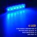 10Pcs Blue LED Boat Interior Lights | Marine Courtesy Lighting for Fishing Pontoon Kayak Yacht Sailboat | Waterproof Deck Transom Cockpit Navigation Strip - Buy Online on SooperMarket.com
