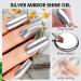 Makartt Painting Gel Nail Polish UV: Silver Chrome Mirror Metallic Effect for Nail Art - Buy Online on SooperMarket.com