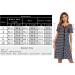 Marvmay Women's Cotton Nightgown - Short-Sleeved Button-Strip Sleep Shirt XXL Light Gray International Shipping Available - Buy Online on SooperMarket.com