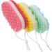 Supvox Bath Sponge Stool - 3 Pack Massager & Scrubber Pad for Peeling Skin | Yellow Red Blue | Perfect for Men & Women - Buy Online on SooperMarket.com